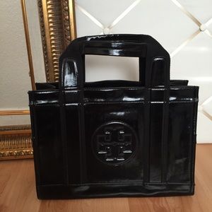Tory Burch Black Patent Leather Tote